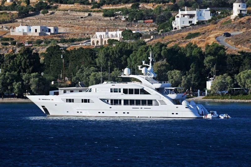 a boat on the water aboard LADY MM Yacht for Sale