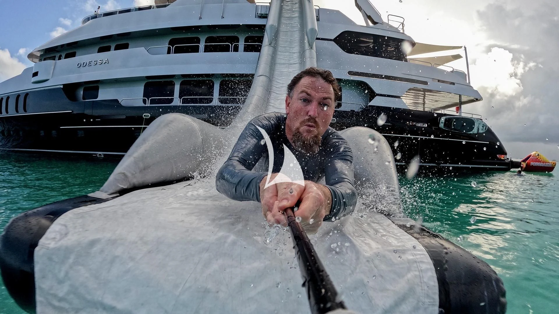 a man on a submarine aboard ODESSA Yacht for Sale