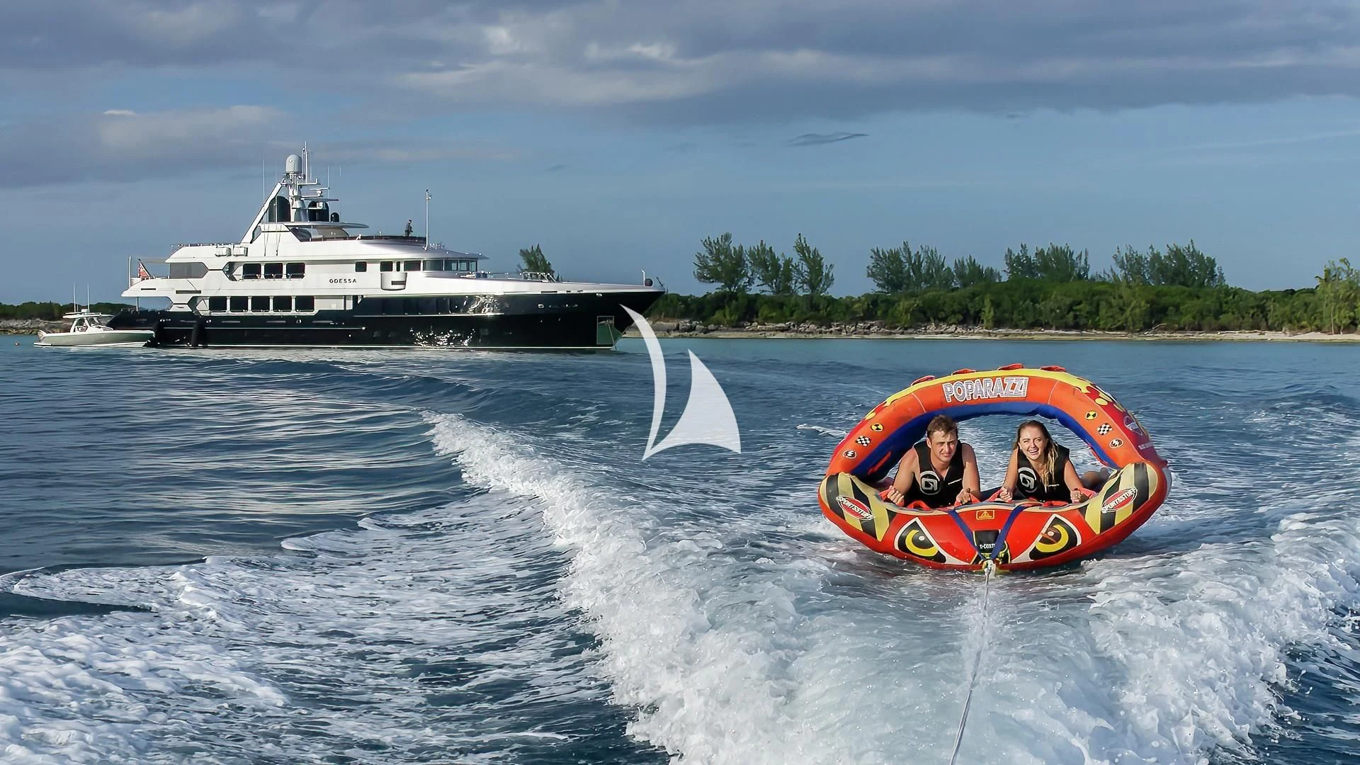 a boat on the water aboard ODESSA Yacht for Sale