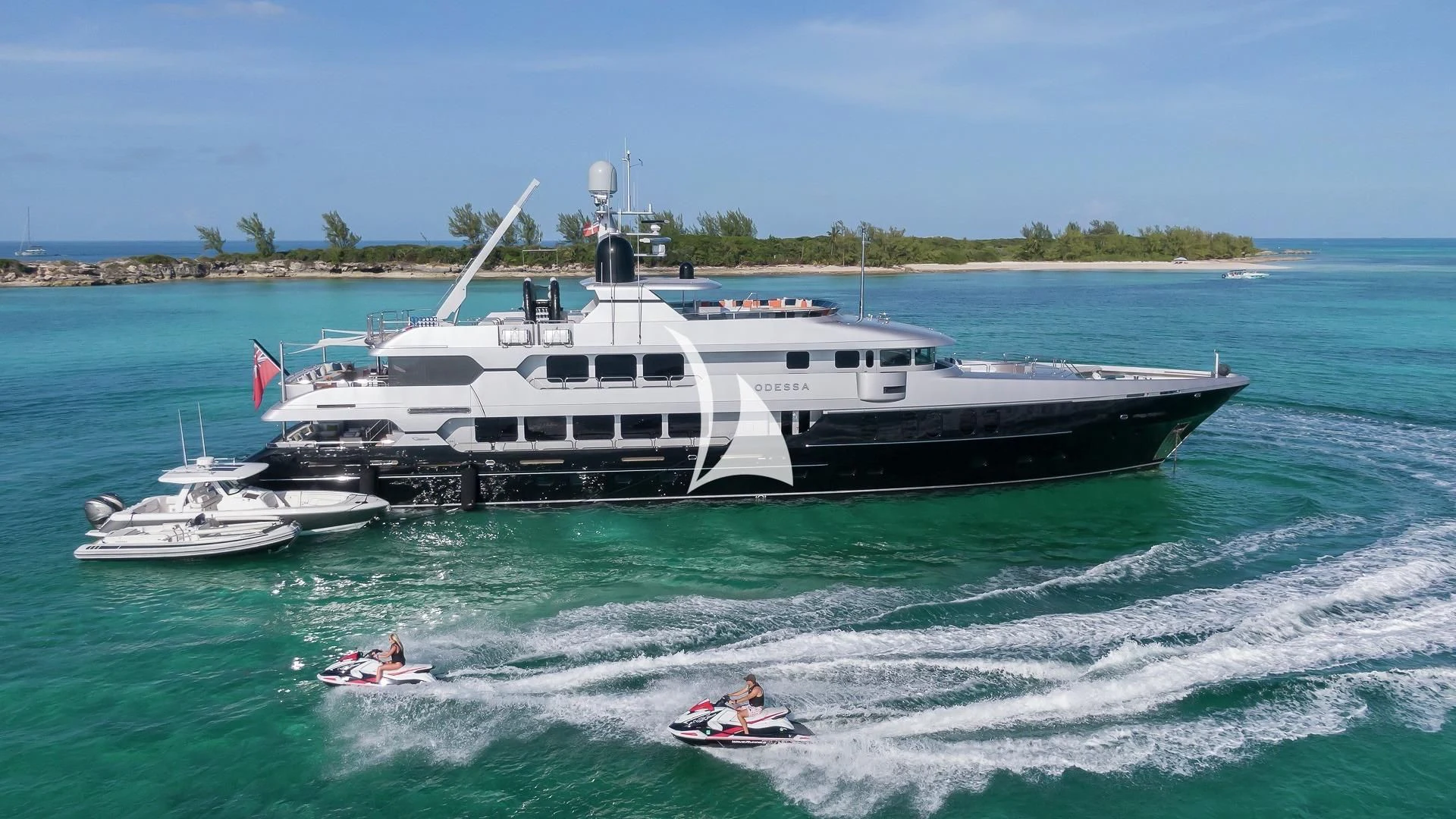 a boat on the water aboard ODESSA Yacht for Sale