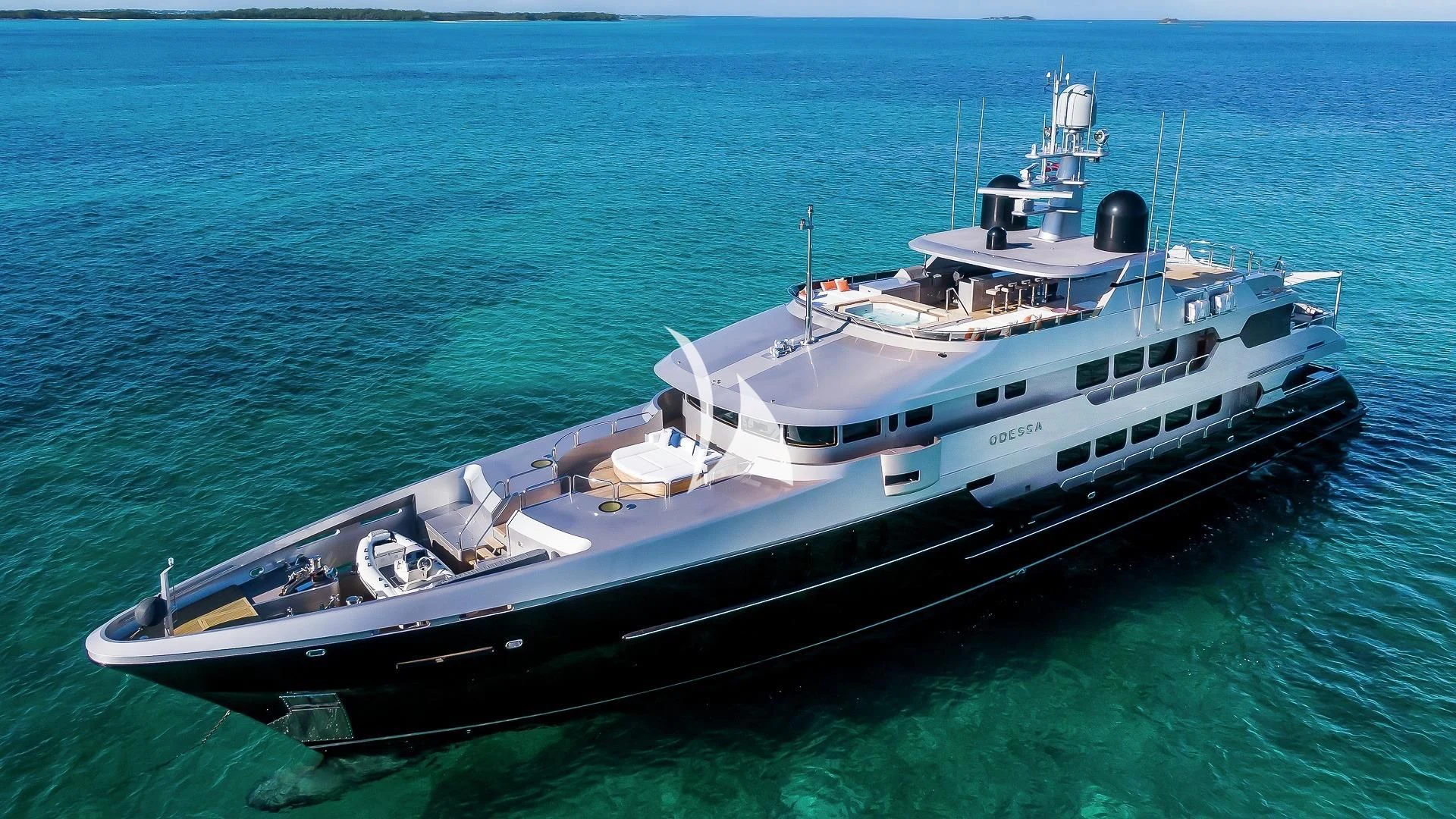 a boat in the water aboard ODESSA Yacht for Sale