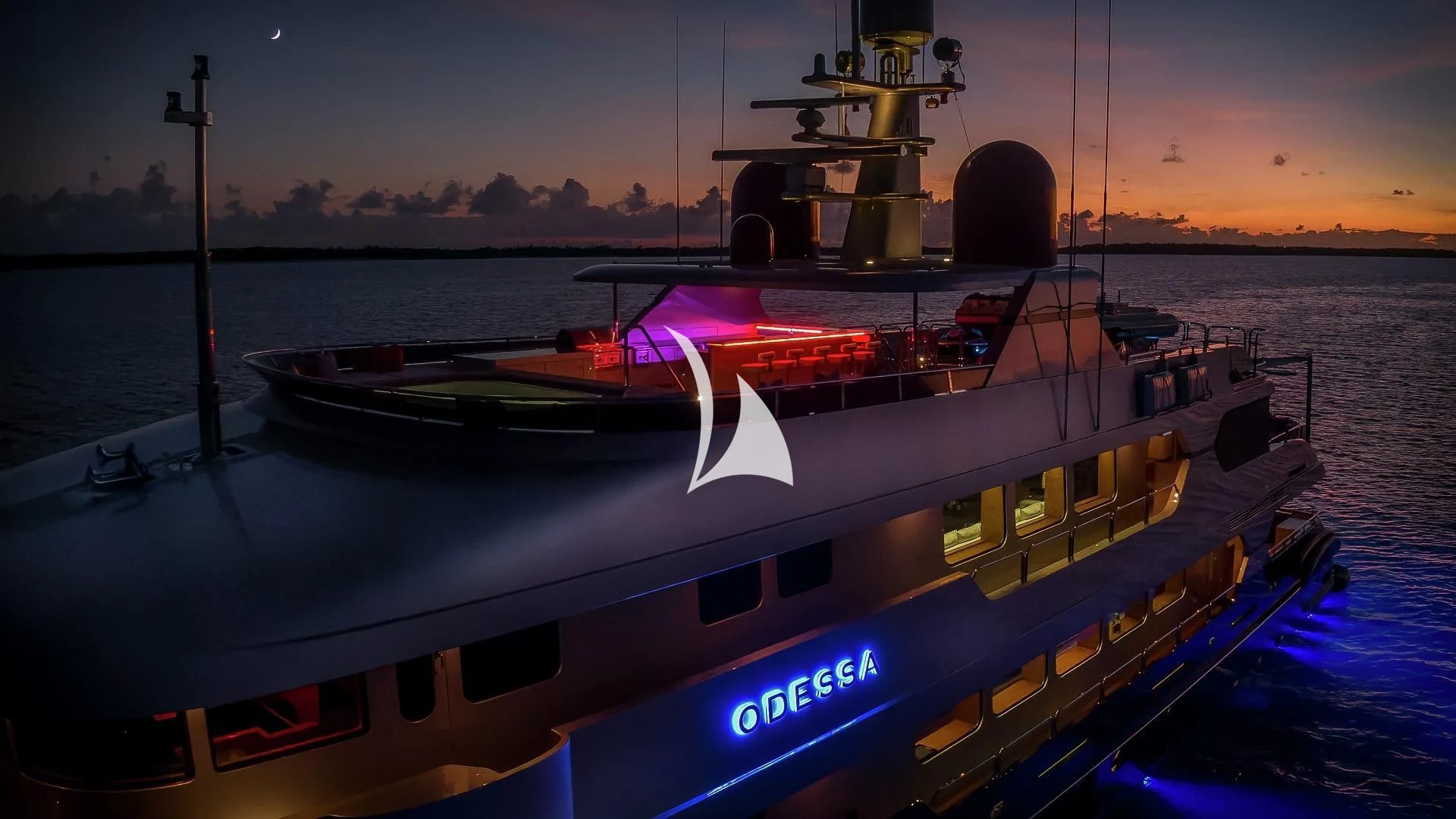 a boat on the water aboard ODESSA Yacht for Sale