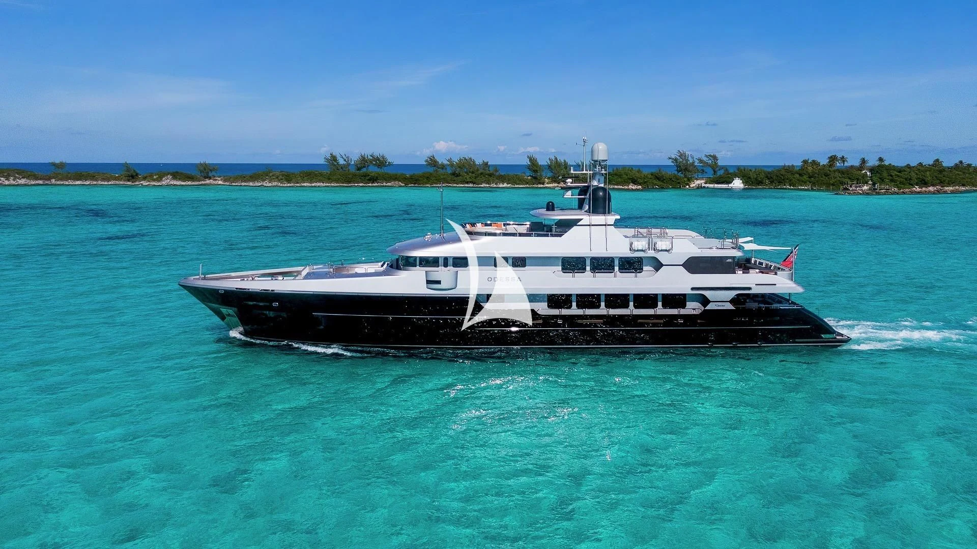 a boat in the water aboard ODESSA Yacht for Sale