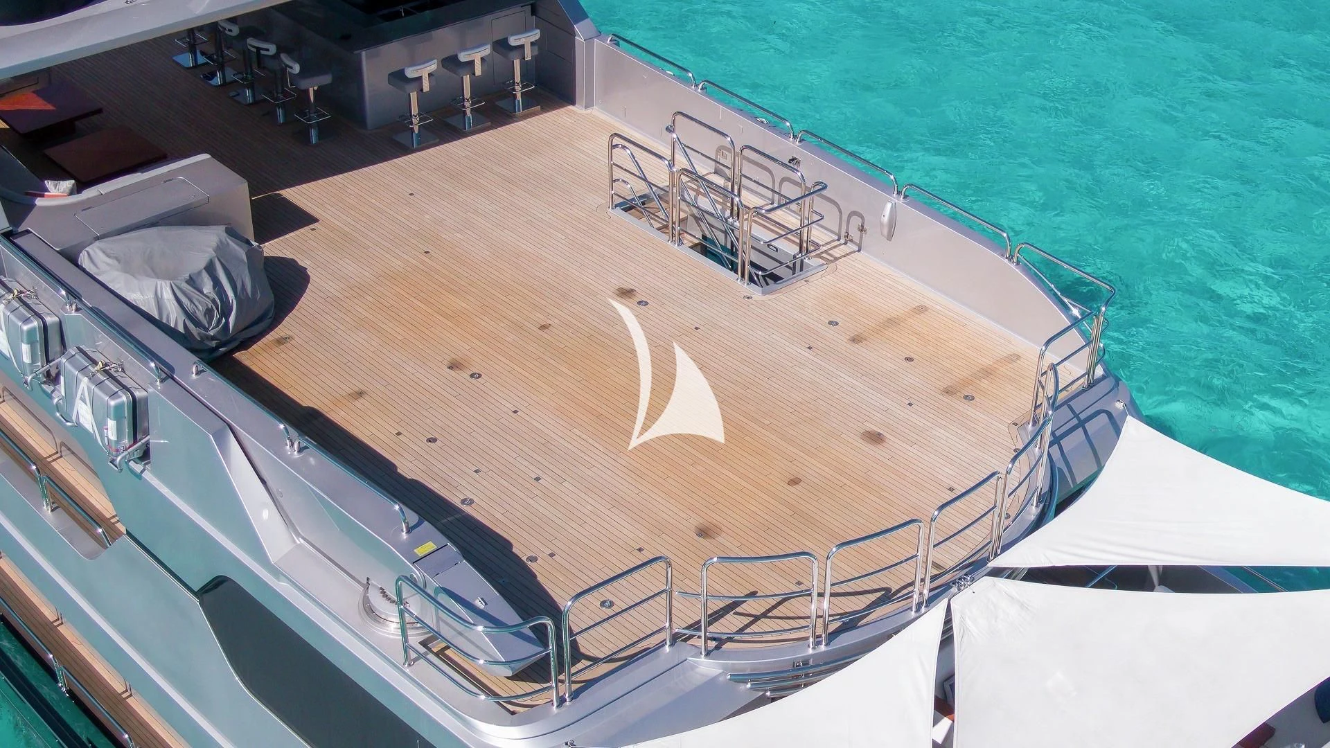 a deck of a boat aboard ODESSA Yacht for Sale