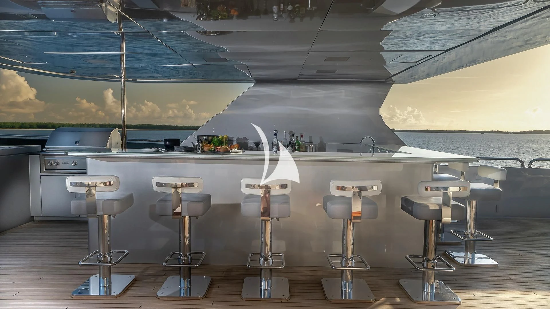 a white machine on a counter aboard ODESSA Yacht for Sale