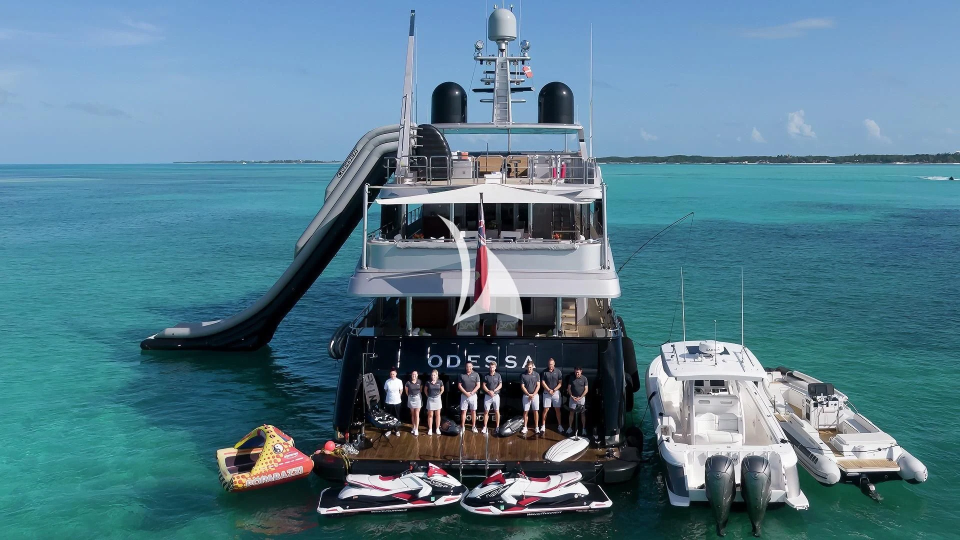 a boat with people on it aboard ODESSA Yacht for Sale