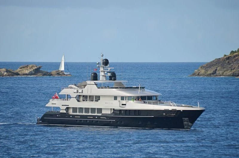 a boat sailing on the water aboard ODESSA Yacht for Sale