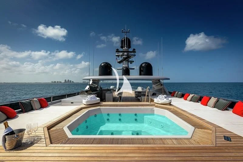a pool on a boat aboard ODESSA Yacht for Sale