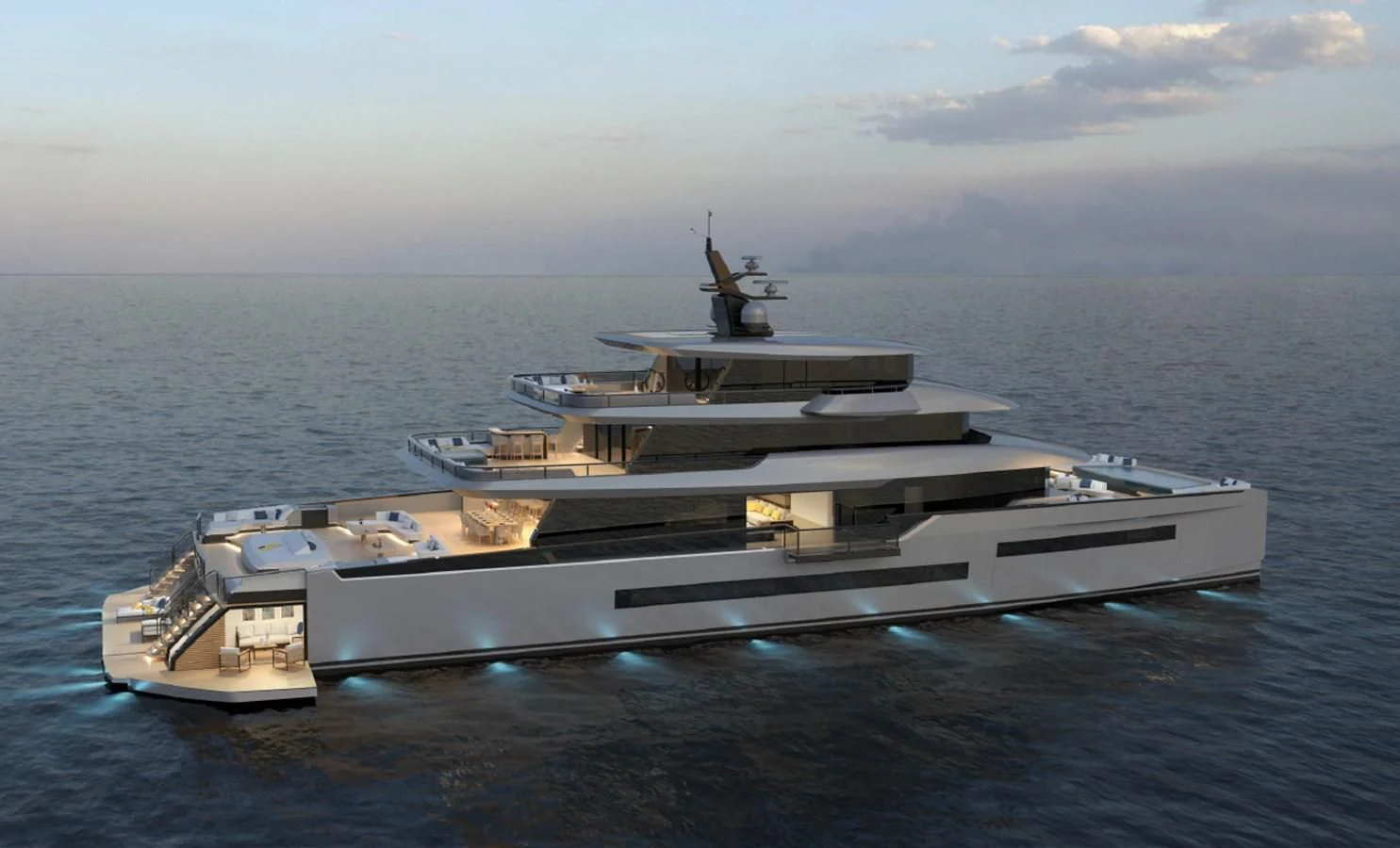 a boat on the water aboard ZEFFIRO 150' Yacht for Sale