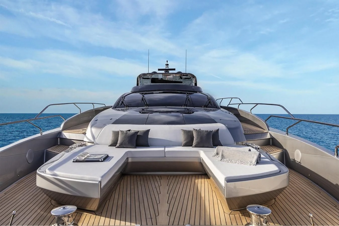 a boat on the water aboard RIVA 90' ARGO Yacht for Sale