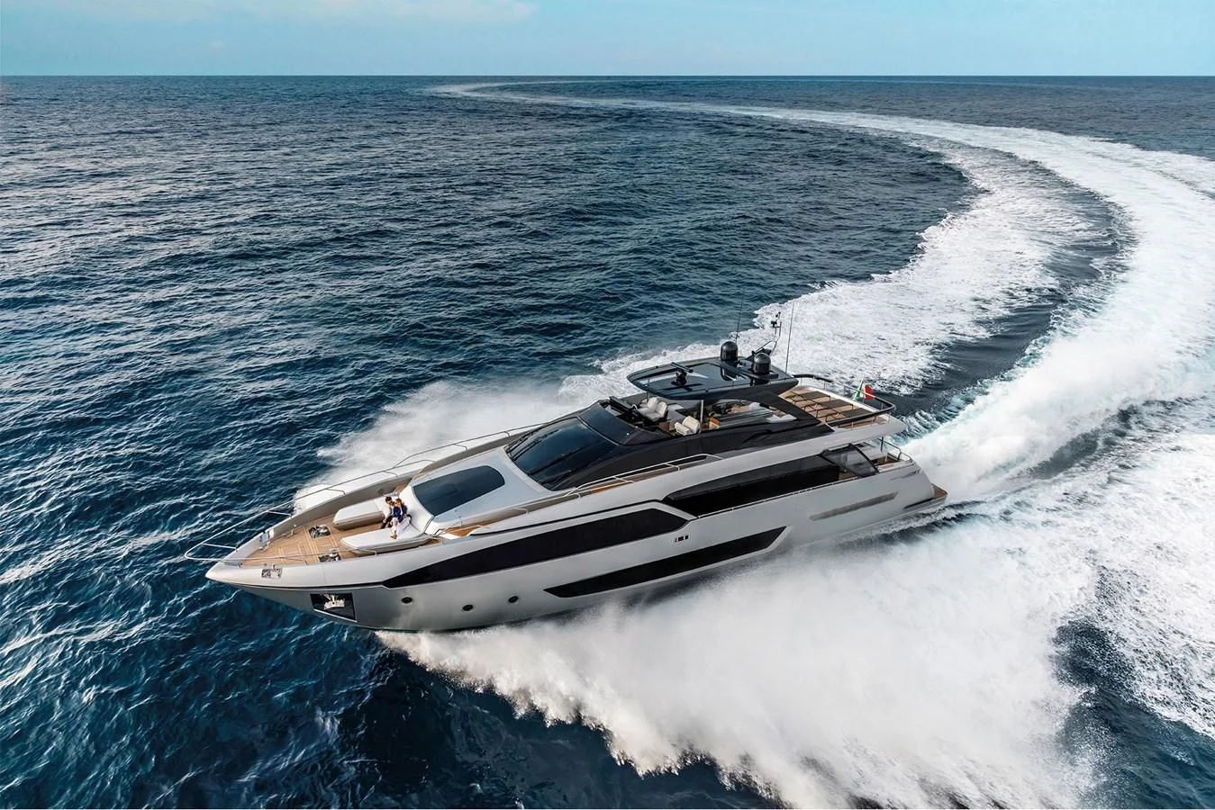 a boat on the water aboard RIVA 90' ARGO Yacht for Sale
