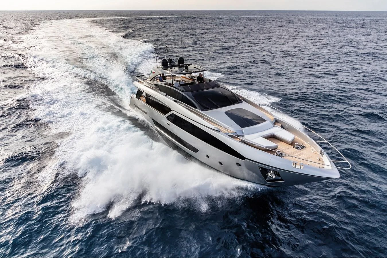 a boat on the water aboard RIVA 90' ARGO Yacht for Sale