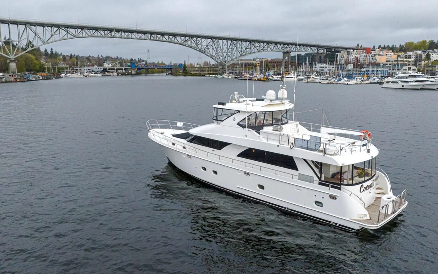 a boat in the water aboard COCONUT Yacht for Sale