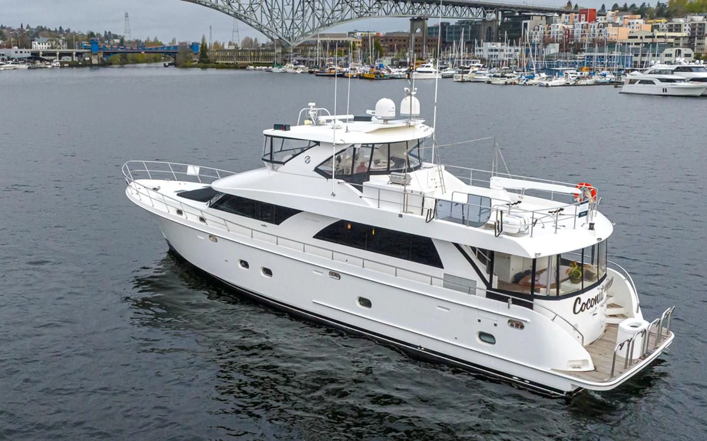 a boat on the water aboard COCONUT Yacht for Sale