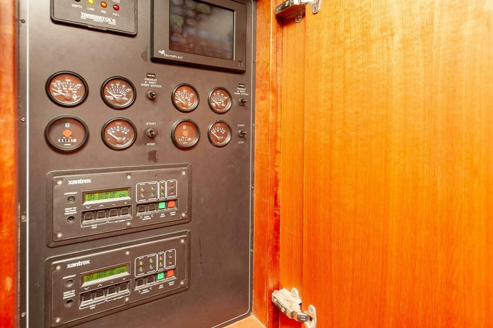 a control panel of a computer aboard COCONUT Yacht for Sale