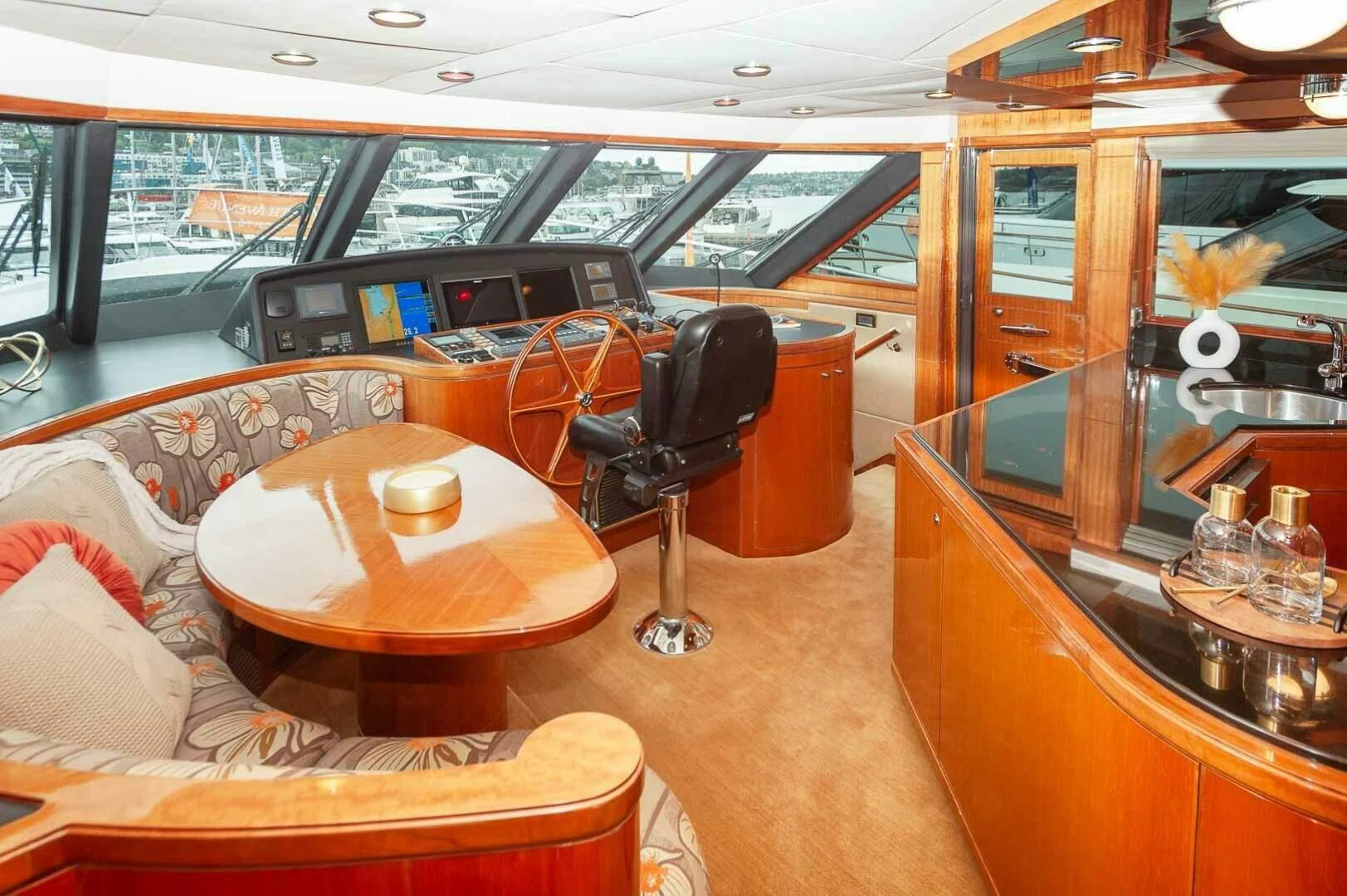 inside of a car aboard COCONUT Yacht for Sale