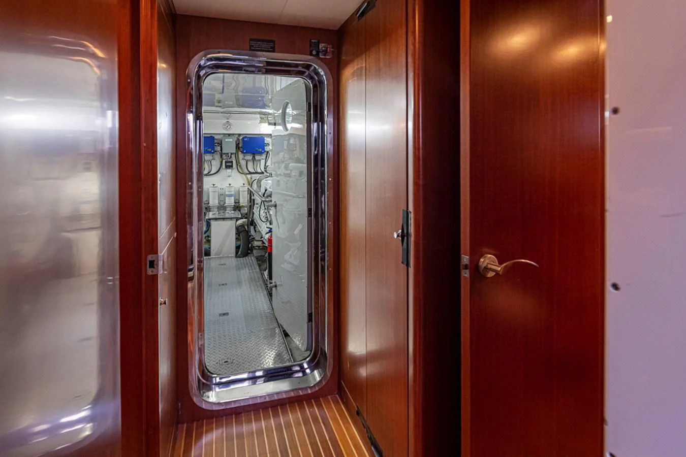a couple of doors with glass windows aboard COCONUT Yacht for Sale