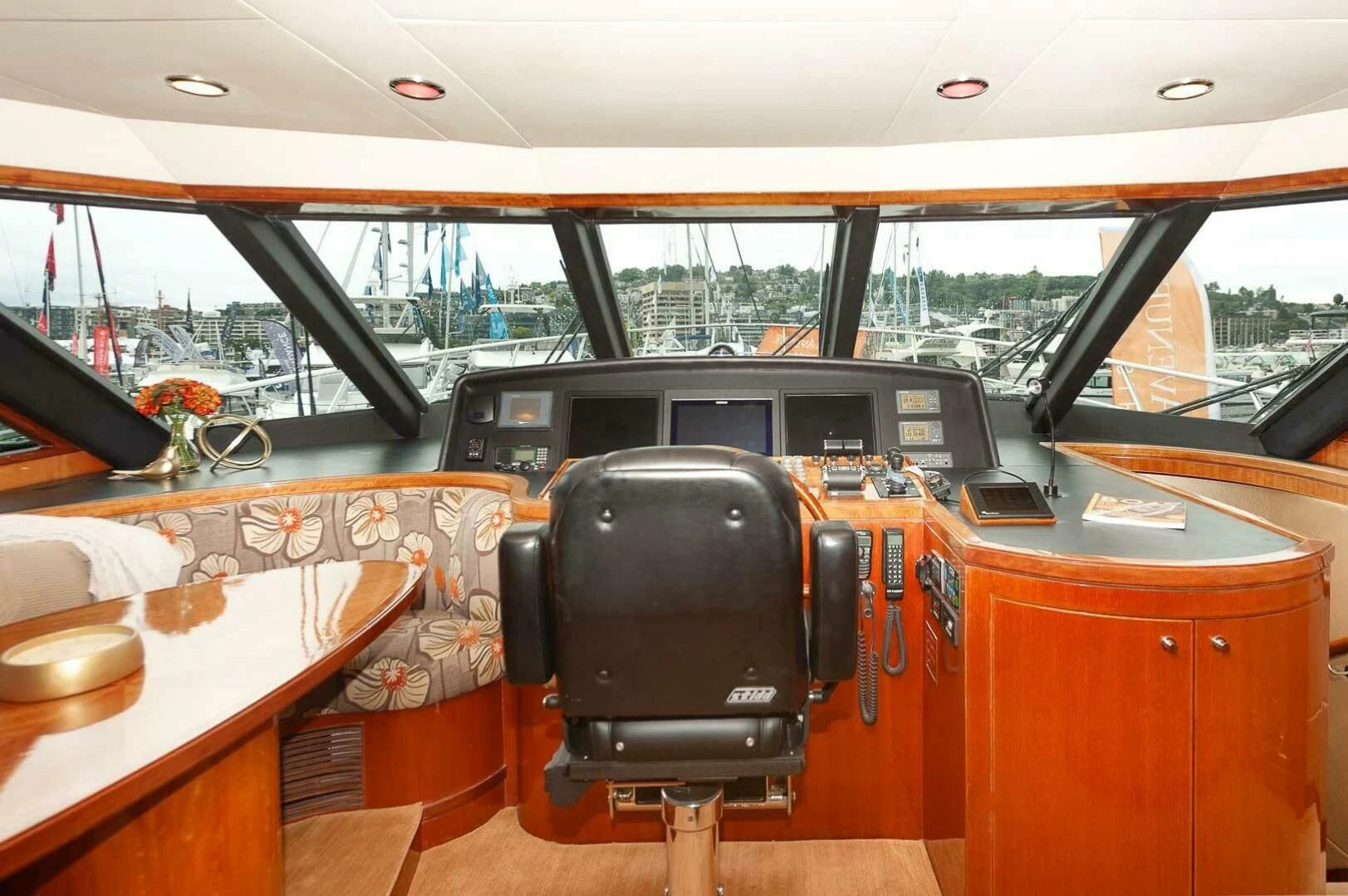 inside of a vehicle aboard COCONUT Yacht for Sale