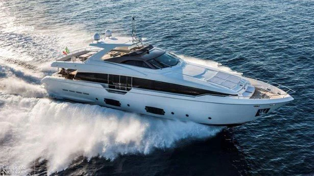 a boat on the water aboard CLUB M Yacht for Sale