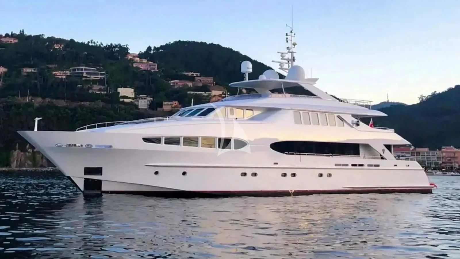 a white yacht on the water aboard BENIK Yacht for Charter