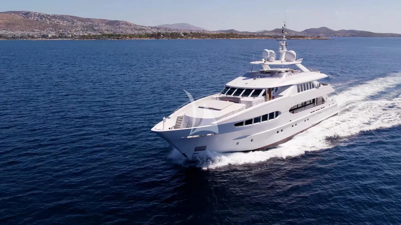 a white yacht on the water aboard BENIK Yacht for Charter
