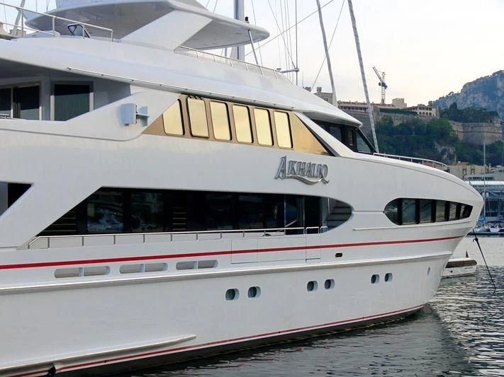 a large white yacht aboard BENIK Yacht for Charter