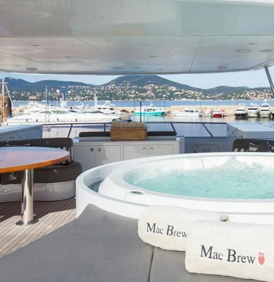 a boat in a harbor aboard BENIK Yacht for Charter