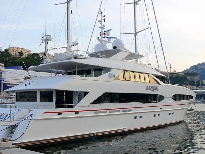 a white yacht on the water aboard BENIK Yacht for Charter