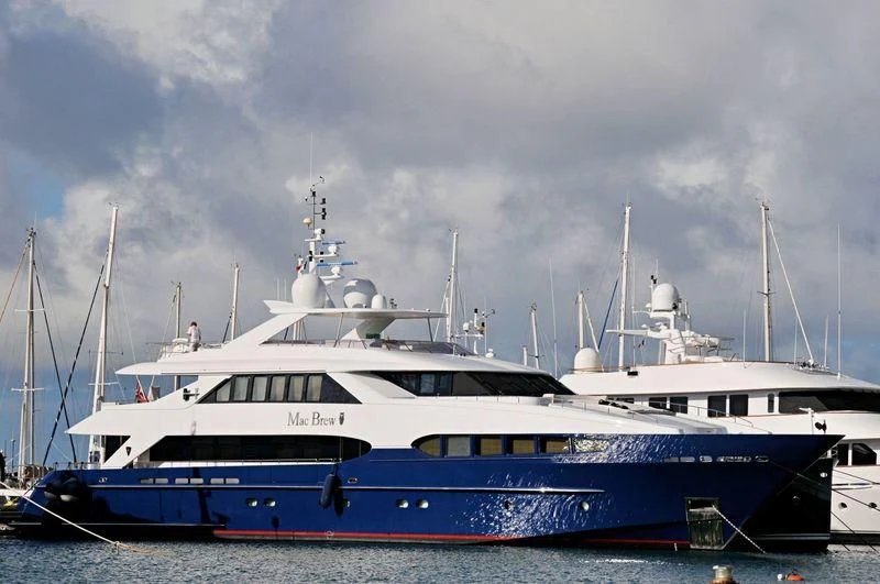 a large boat in the water aboard BENIK Yacht for Charter