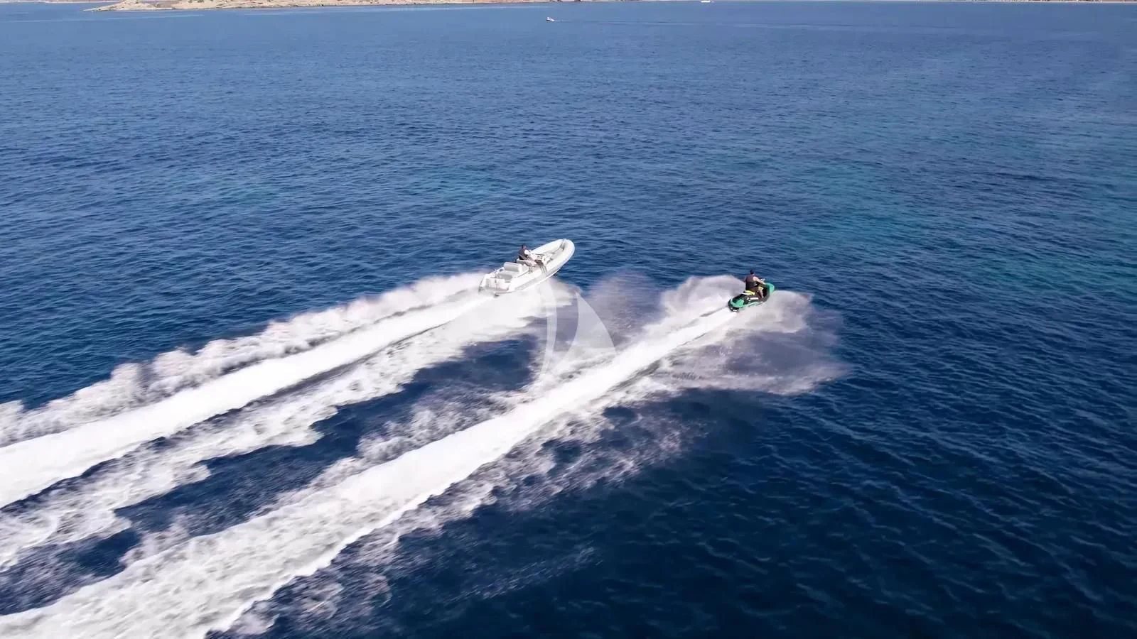 a person on a jet ski aboard BENIK Yacht for Charter