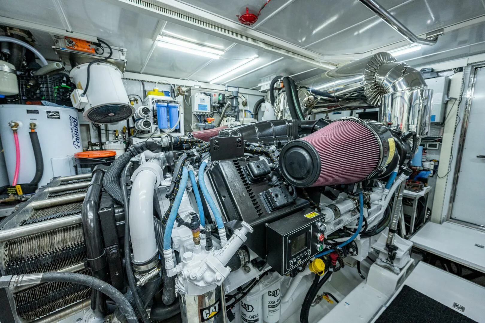 a large machine with many wires aboard MOIRA CINCO Yacht for Sale