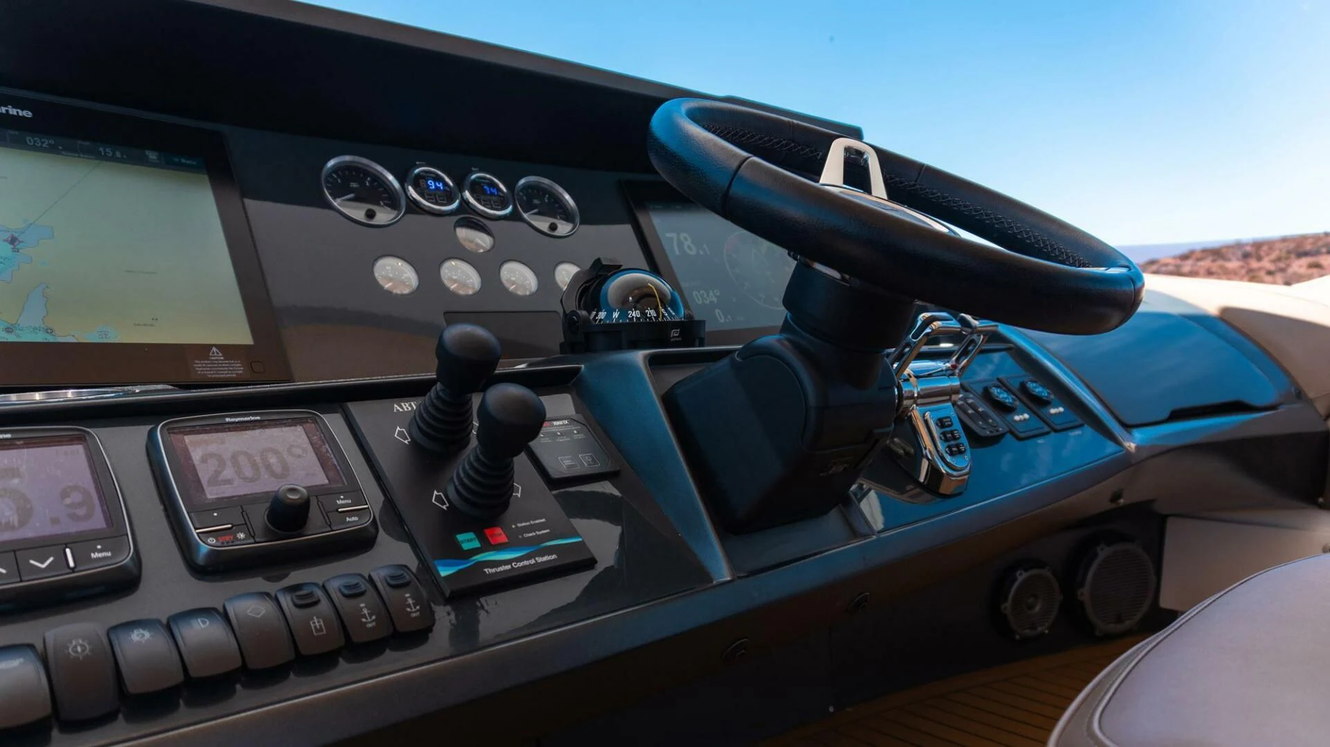 a machine on the counter aboard MOIRA CINCO Yacht for Sale