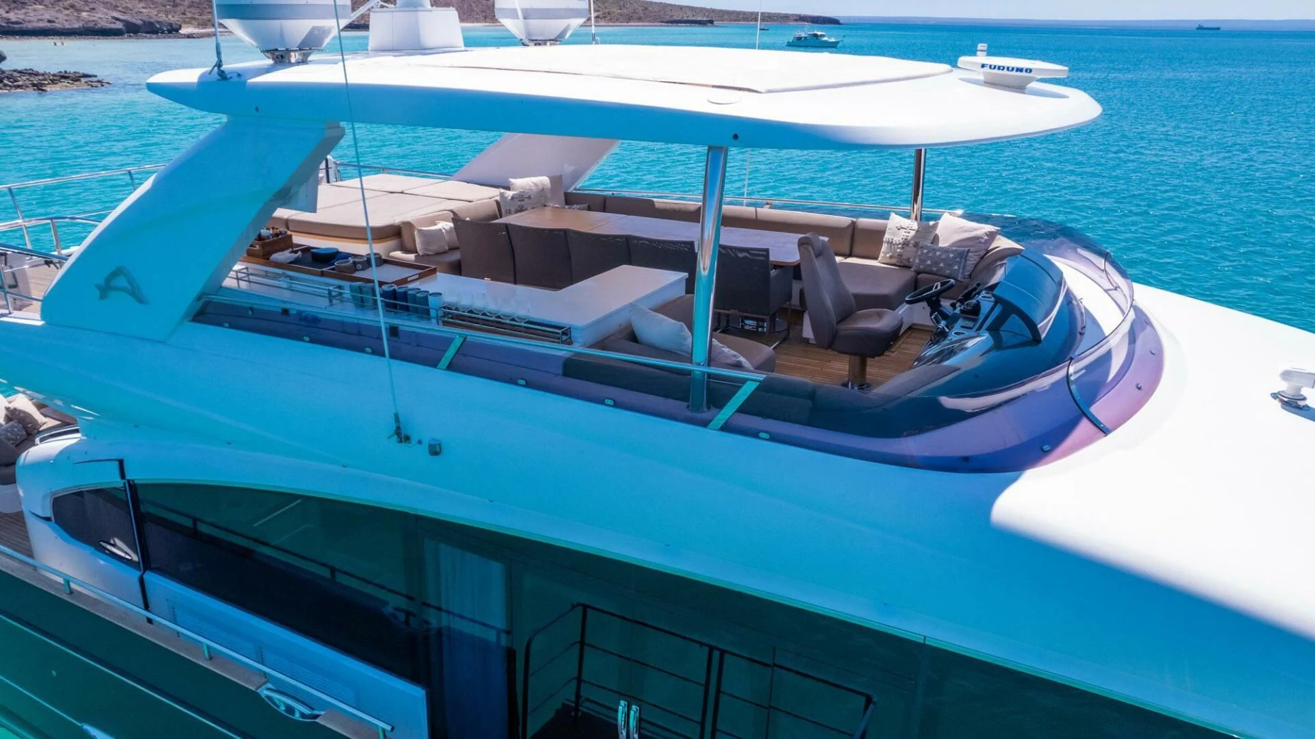 a boat on the water aboard MOIRA CINCO Yacht for Sale
