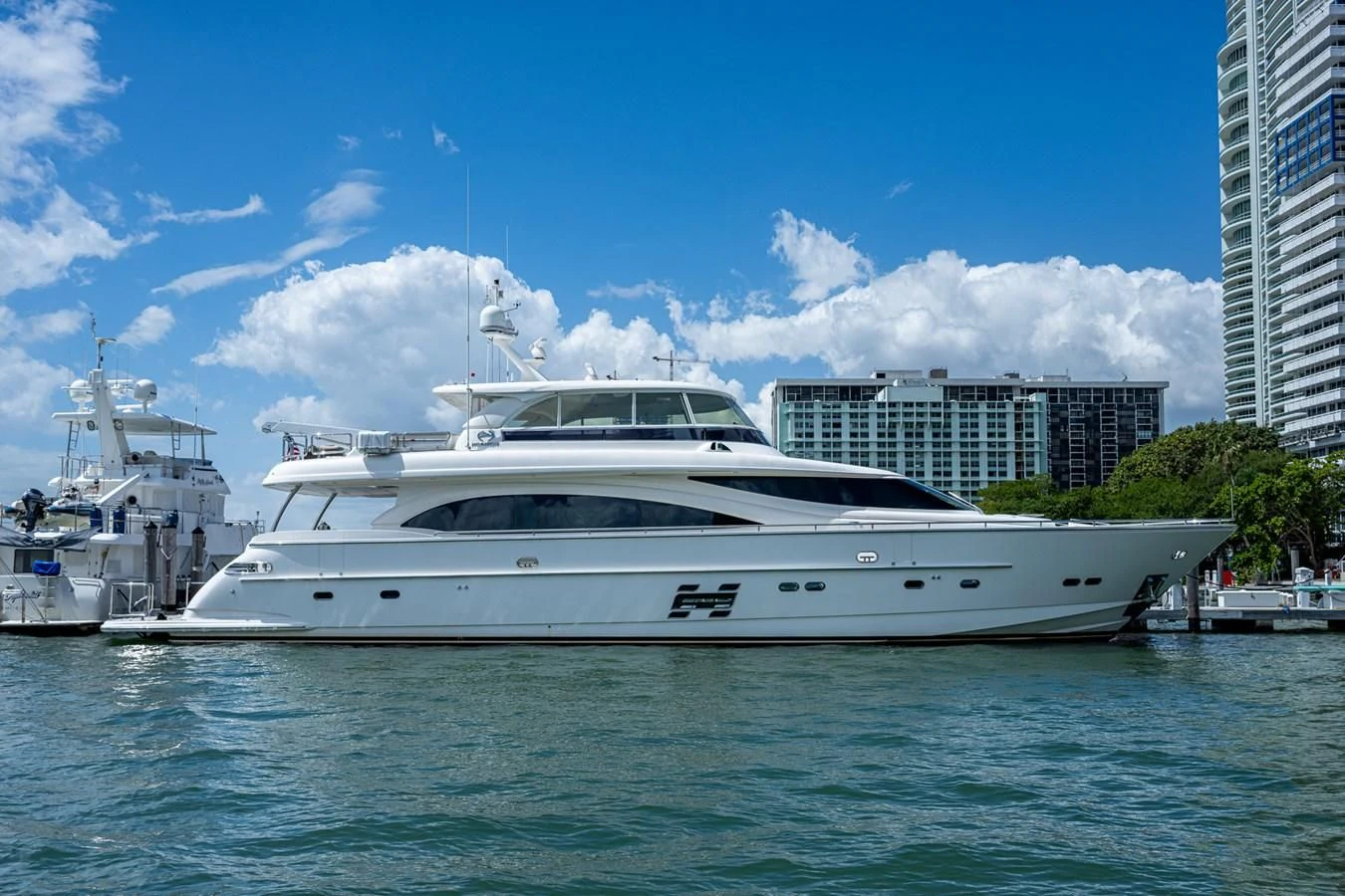 a white yacht in the water aboard MOIRA CINCO Yacht for Sale