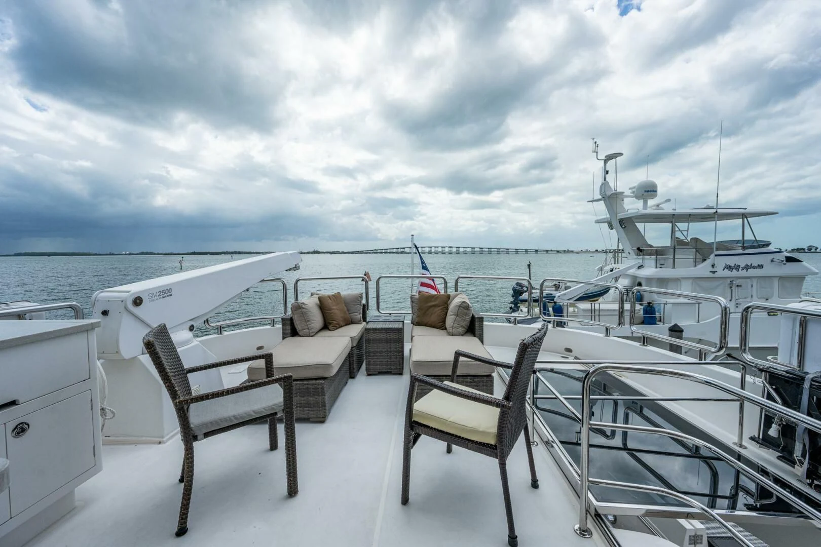 a boat on the water aboard MOIRA CINCO Yacht for Sale