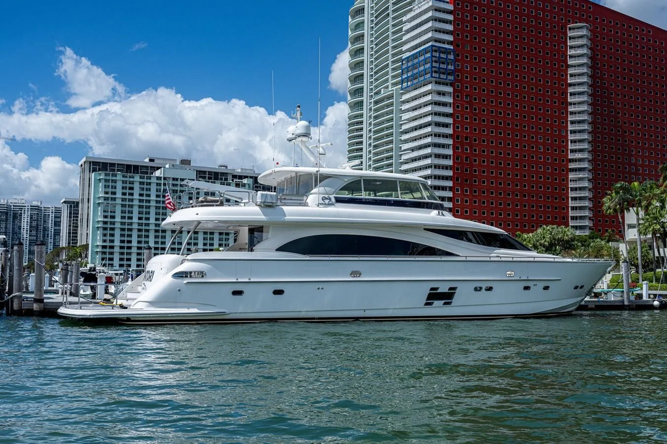 a white yacht in the water aboard MOIRA CINCO Yacht for Sale