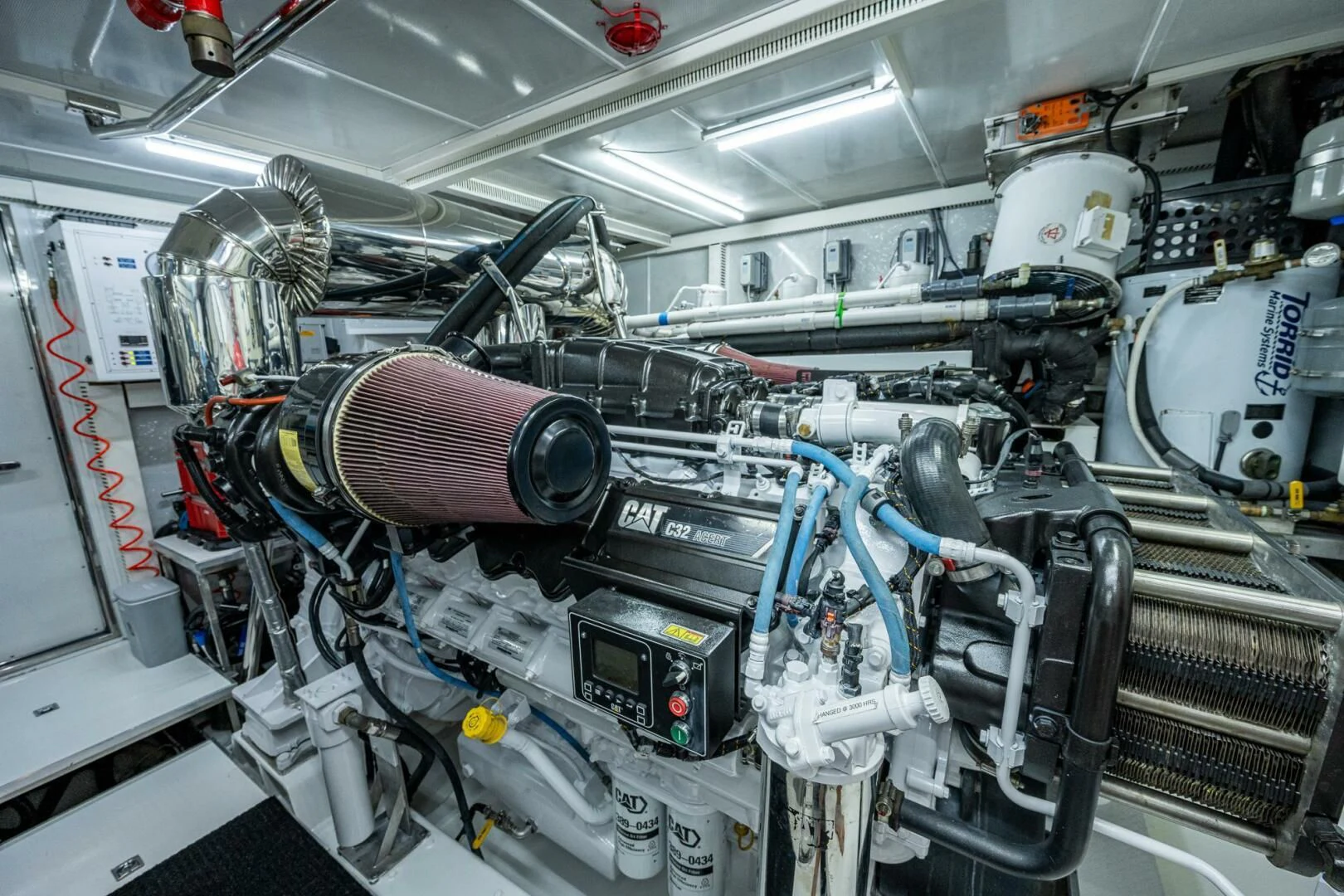 a machine with wires and tubes aboard MOIRA CINCO Yacht for Sale