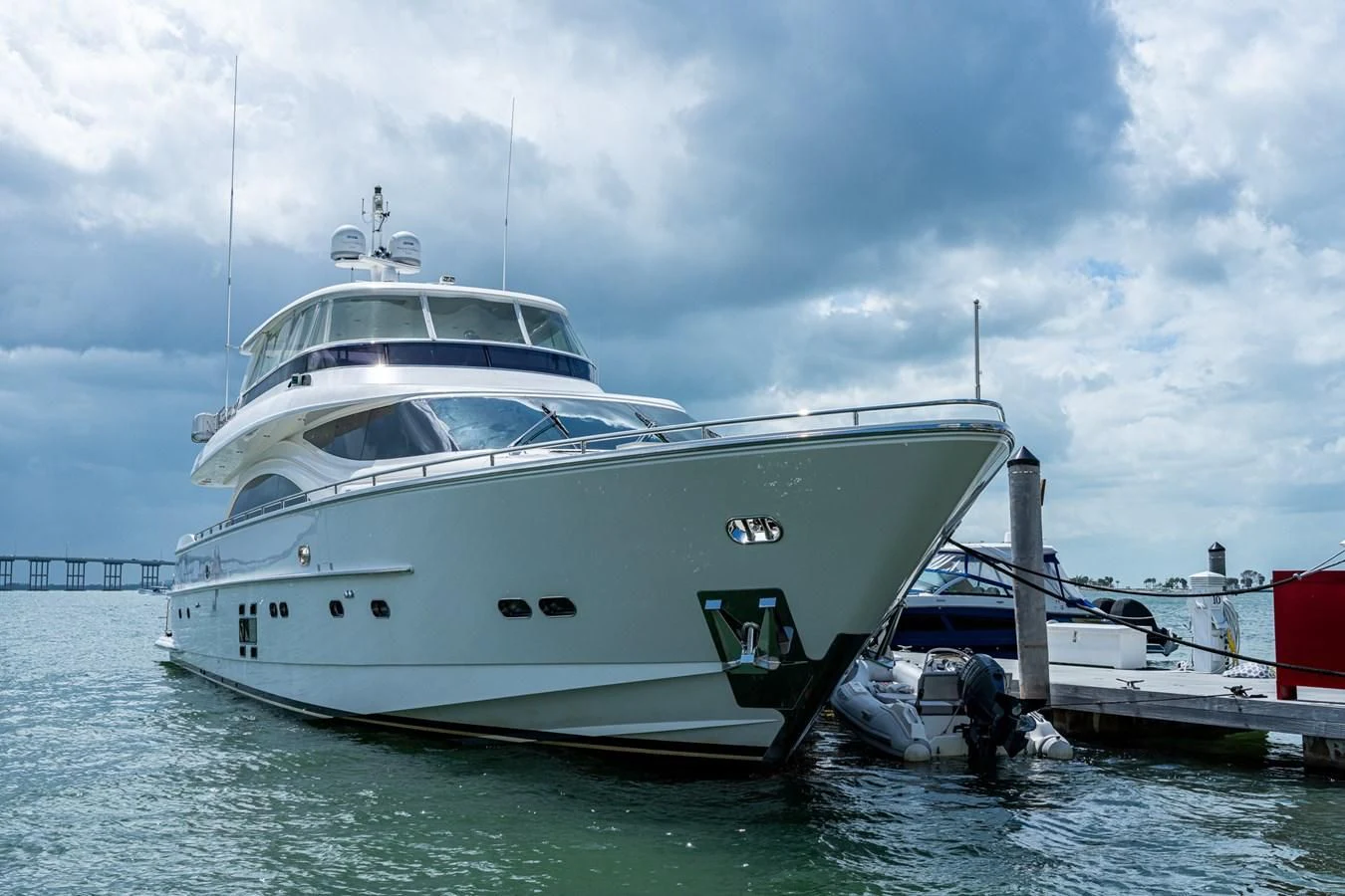 a large white boat aboard MOIRA CINCO Yacht for Sale
