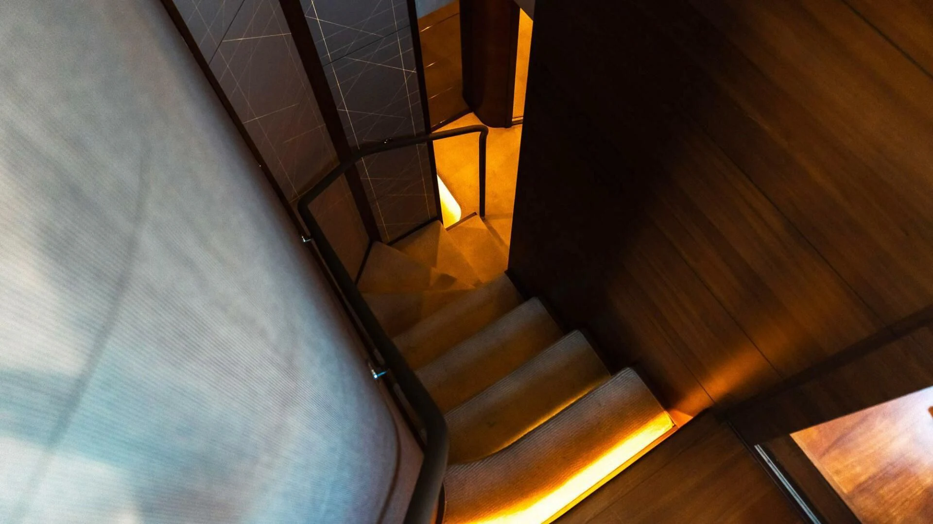 a close-up of a wood floor aboard MOIRA CINCO Yacht for Sale