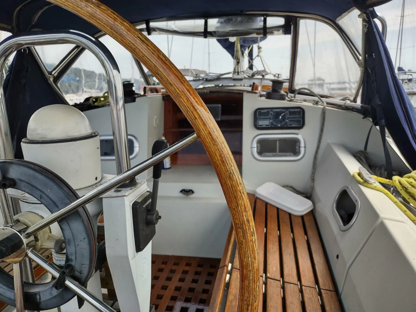 inside of a car aboard ILLUSION XI Yacht for Sale