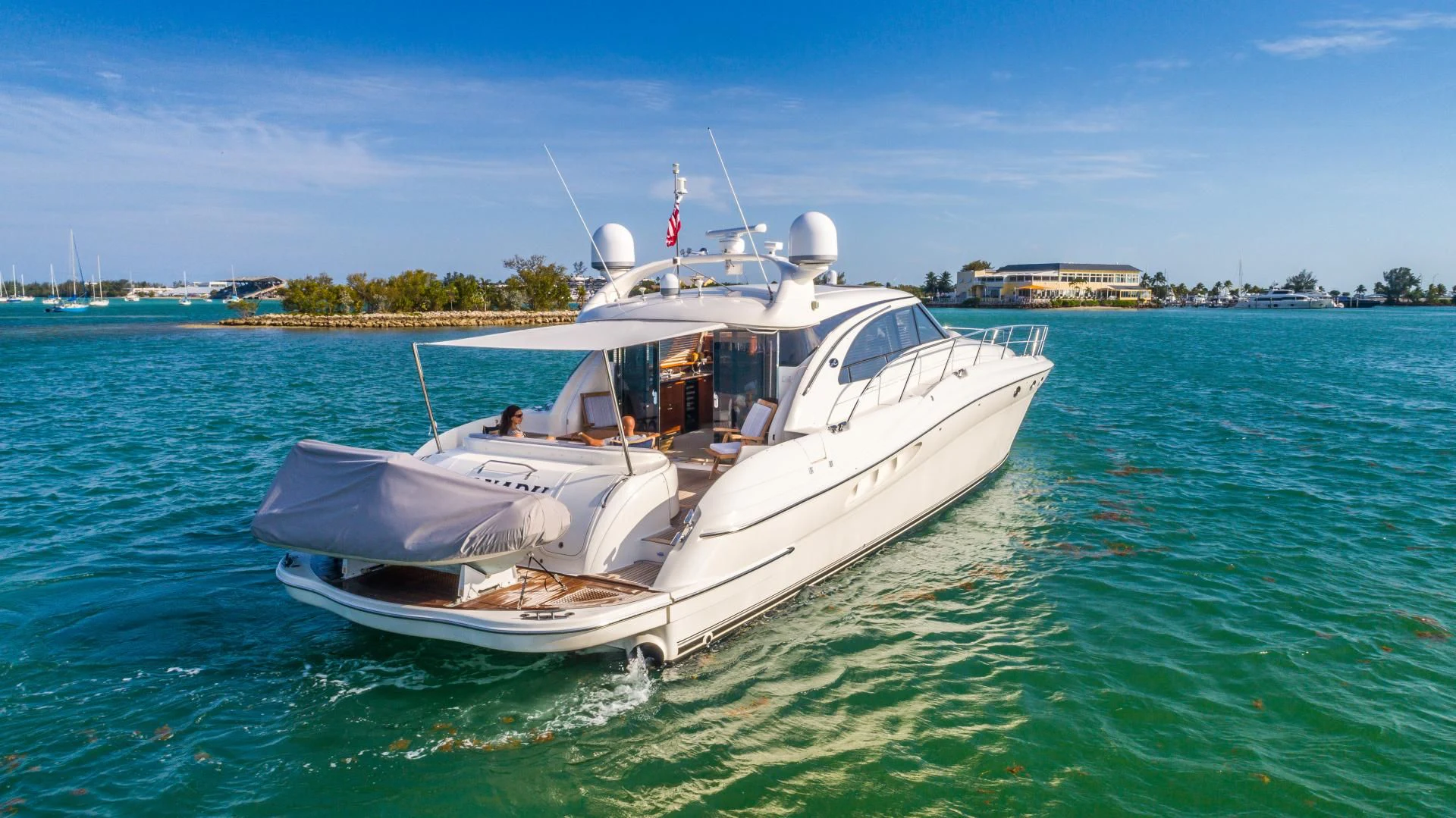 a boat in the water aboard XANADU Yacht for Sale