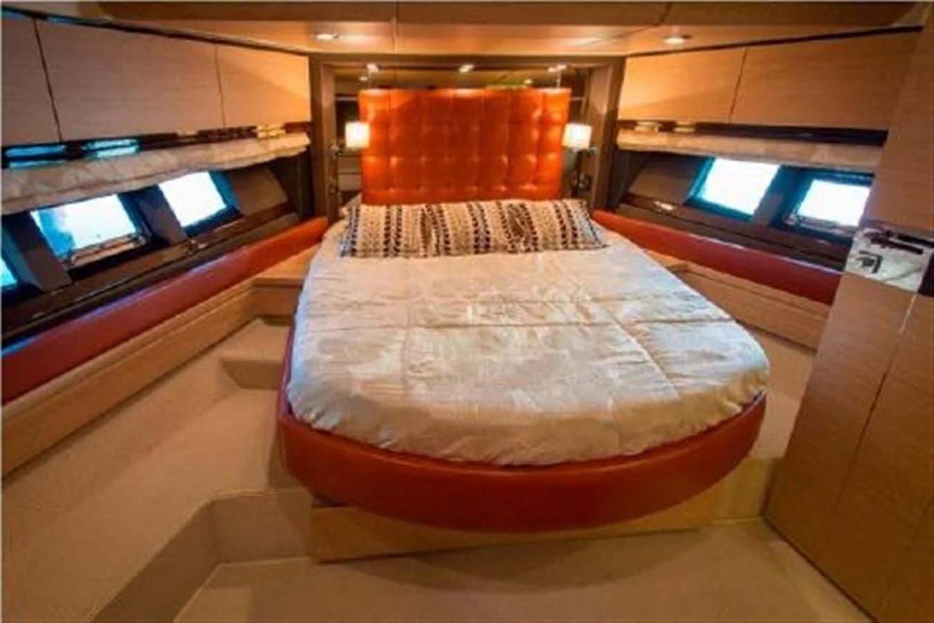 a bed in a train aboard RAMAYA Yacht for Sale
