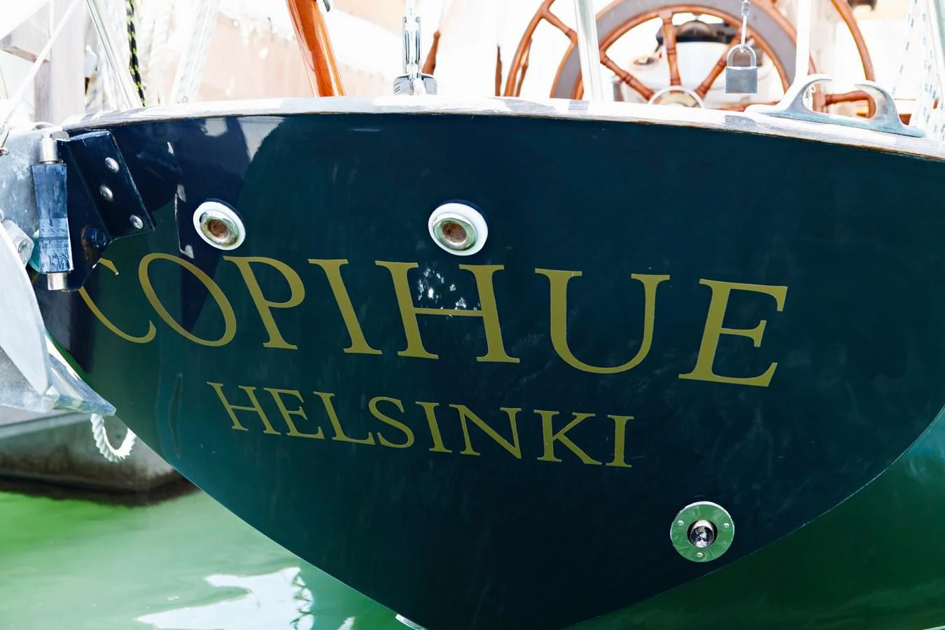 logo aboard COPIHUE Yacht for Sale