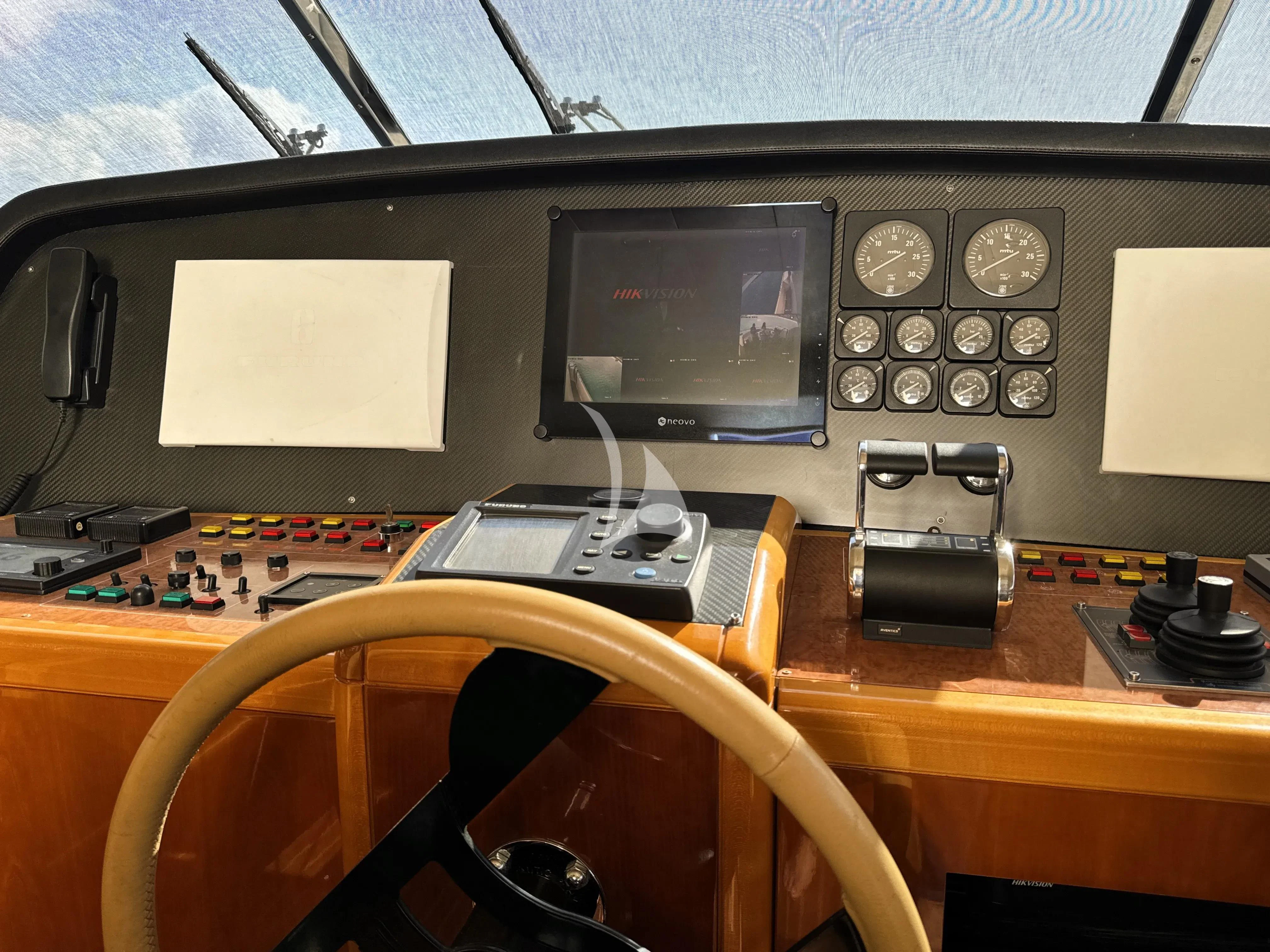 a radio and a radio on a table aboard YOLO TOO Yacht for Charter