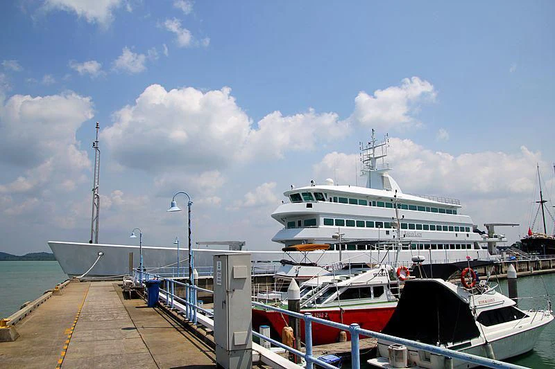 a couple of boats are parked at a dock aboard ASEAN LADY Yacht for Sale
