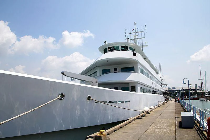a large white boat aboard ASEAN LADY Yacht for Sale