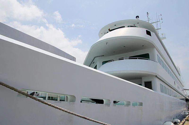 a white cruise ship aboard ASEAN LADY Yacht for Sale