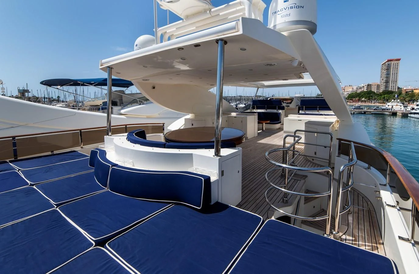 a boat on a deck aboard B TWO Yacht for Sale