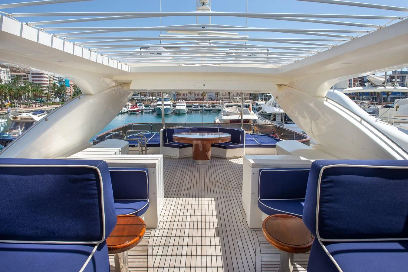 inside of a plane aboard B TWO Yacht for Sale