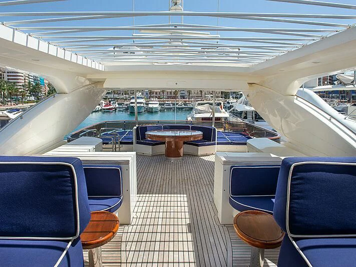 inside of an airplane aboard B TWO Yacht for Sale